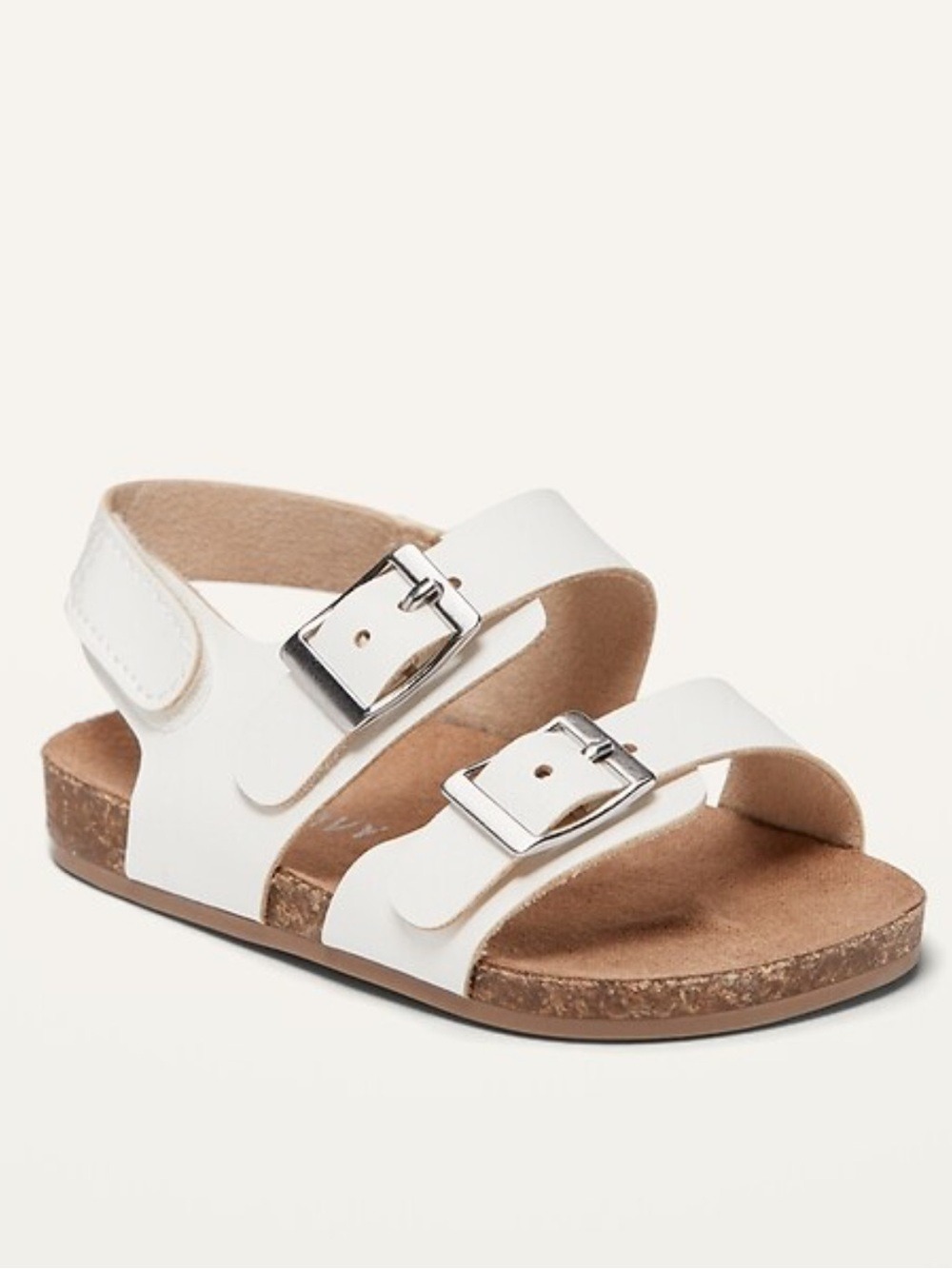 Old Navy White Double-Buckle Kids Sandals